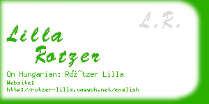 lilla rotzer business card